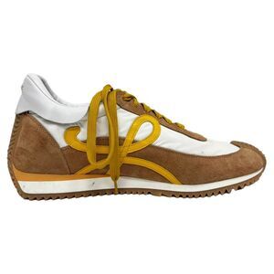 Loewe Flow Runner Trainers in Beige Suede